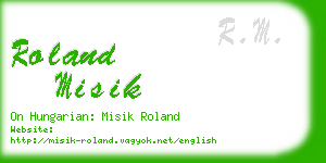 roland misik business card